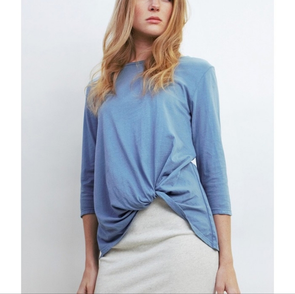 Gibson Tops - NWOT Gibson Look Blue Knotted Blouse Small